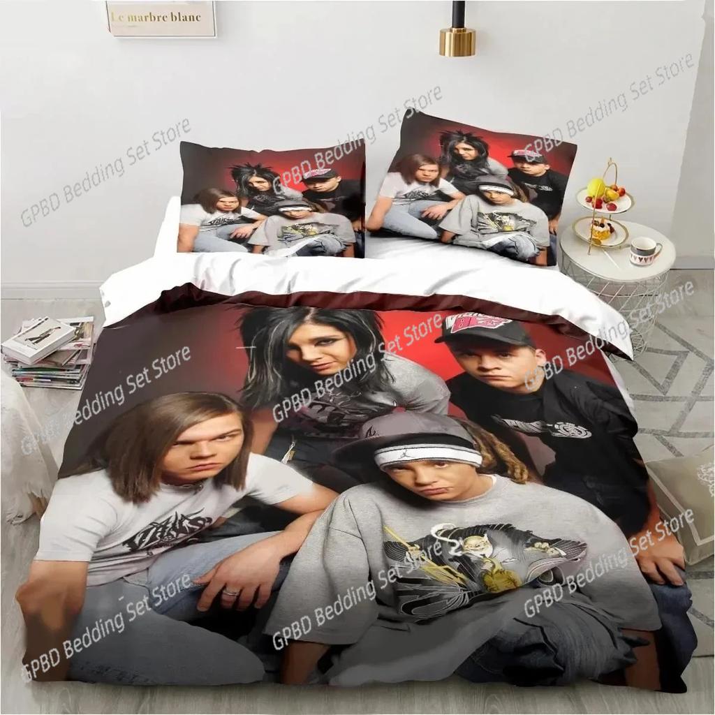 3D Print Tokio Hotel Band Bedding Set Bedroom Soft Modern Bedspreads Comefortable Kids Duvet Cover Quilt Cover And Pillowcase