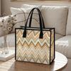 Bohemian Geometric Print Large Casual Tote Bag for Daily Shopping Travel