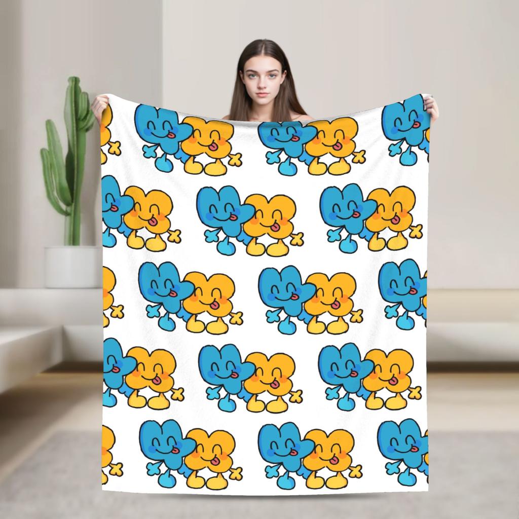 Blanket Fleece All Season Cartoon Multi-function Super Soft Throw Blankets for Bed Bedroom Rug Piece