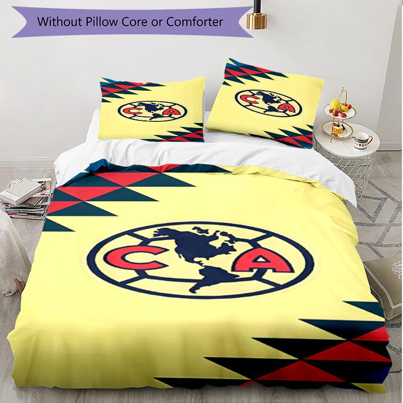 3pcs Duvet Cover Set (1*Duvet Cover + 2*Pillowcase, Without Core), Club America Print Soft All‑Season Bedding Set, Home Bedroom Decor Gift