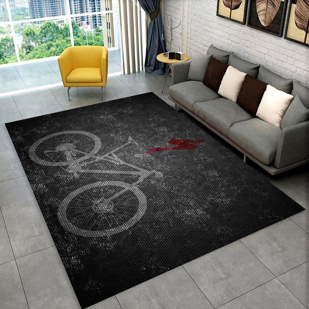 3D S-Specialized Bicycle Logo Moto Carpet Rug for Home Living Room Bedroom Sofa Doormat Decor,kids Play Non-slip Floor Mat Gift