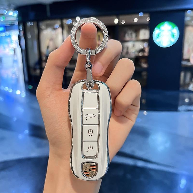 Neue Auto Schlüsselhülle Abdeckung Für Porsche Für Panamera Macan Cayenne Cayman Boxster 911 9ya 971 Intelligente Schutzhülle Fernbedienung Schlüsselabdeckung