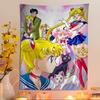 Cartoon SSailor Classic MMoons Printed Large Wall Tapestry Art Science Fiction Room Home Decor Decor Blanket