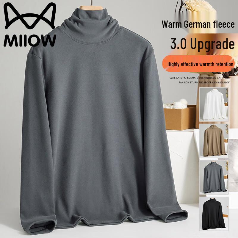 

MaoRen Men s Thickened Half-High Collar Thermal Base Layer 3XL