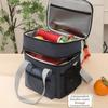 Large Capacity Insulated Lunch  Bag with Shoulder Strap Thermal Lunch Pouch  Travel Picnic