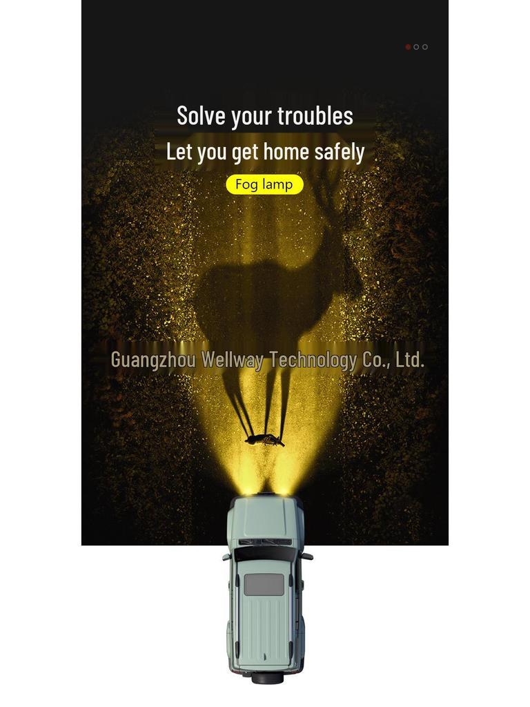 Tank 300 Double Lens Yellow LED Fog Light, High/Low Beam, High Brightness, Golden Eye.