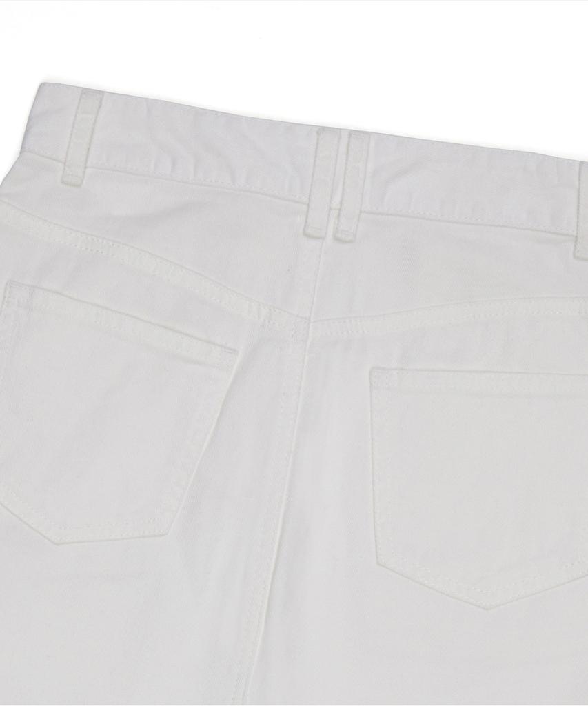 Pildeoseu Stone-Washed Medium Skirt White