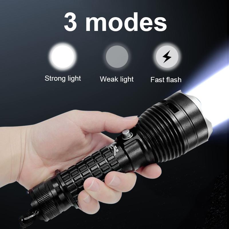 2000000LM Tauch-Taschenlampe Superhelle Taschenlampe LED Professionelles Tauch-Blitzlicht Tauchlampe IPX8 Wasserdichte LED-Taschenlampe