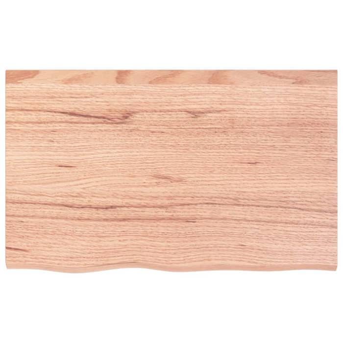 VidaXL Dessus de table marron clair 80x50x4 cm bois chêne traité 3156357