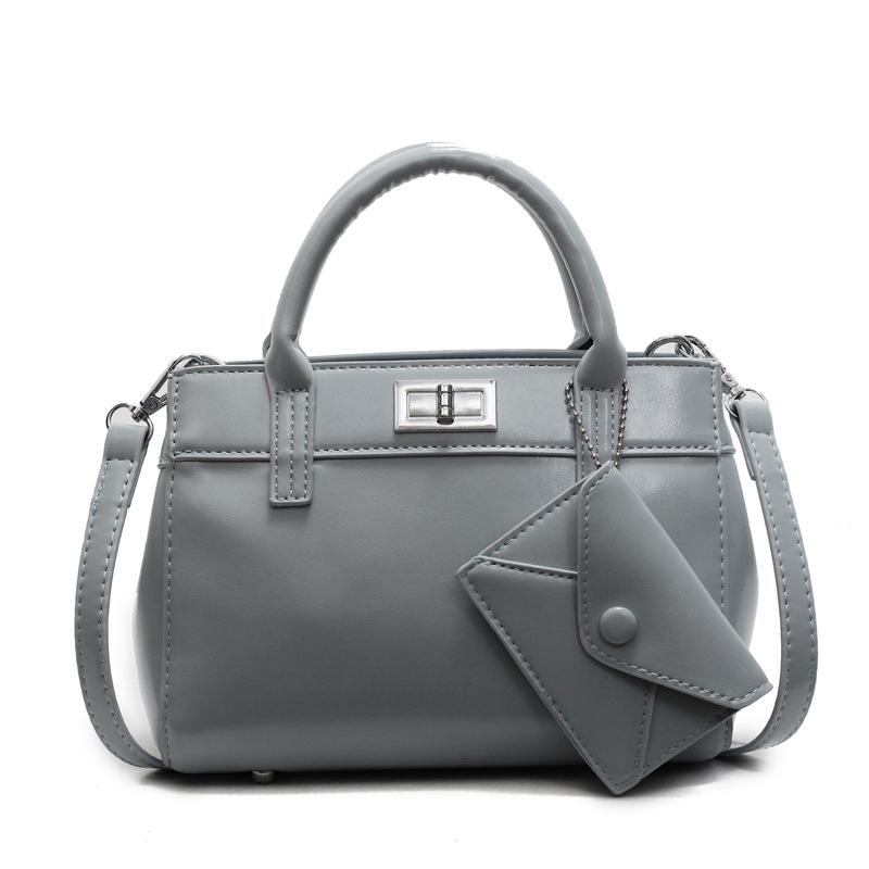 Retro Fashion Hand Carry Platinum Bag Women's New Sweet Solid Color Shoulder Bag Commuter Messenger Bag