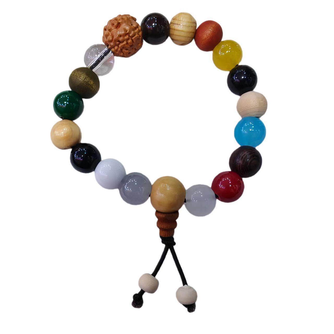 Eighteen-Seed Bodhi Prayer Beads: Handmade Rosary Bracelet for Cultural Play