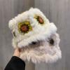 Rabbit Fur Lion Hat National Fashion Wool Hat Women's Winter Cute Plush Fisherman Hat  Plush Knitted Hat Tiger Head Hat Trendy