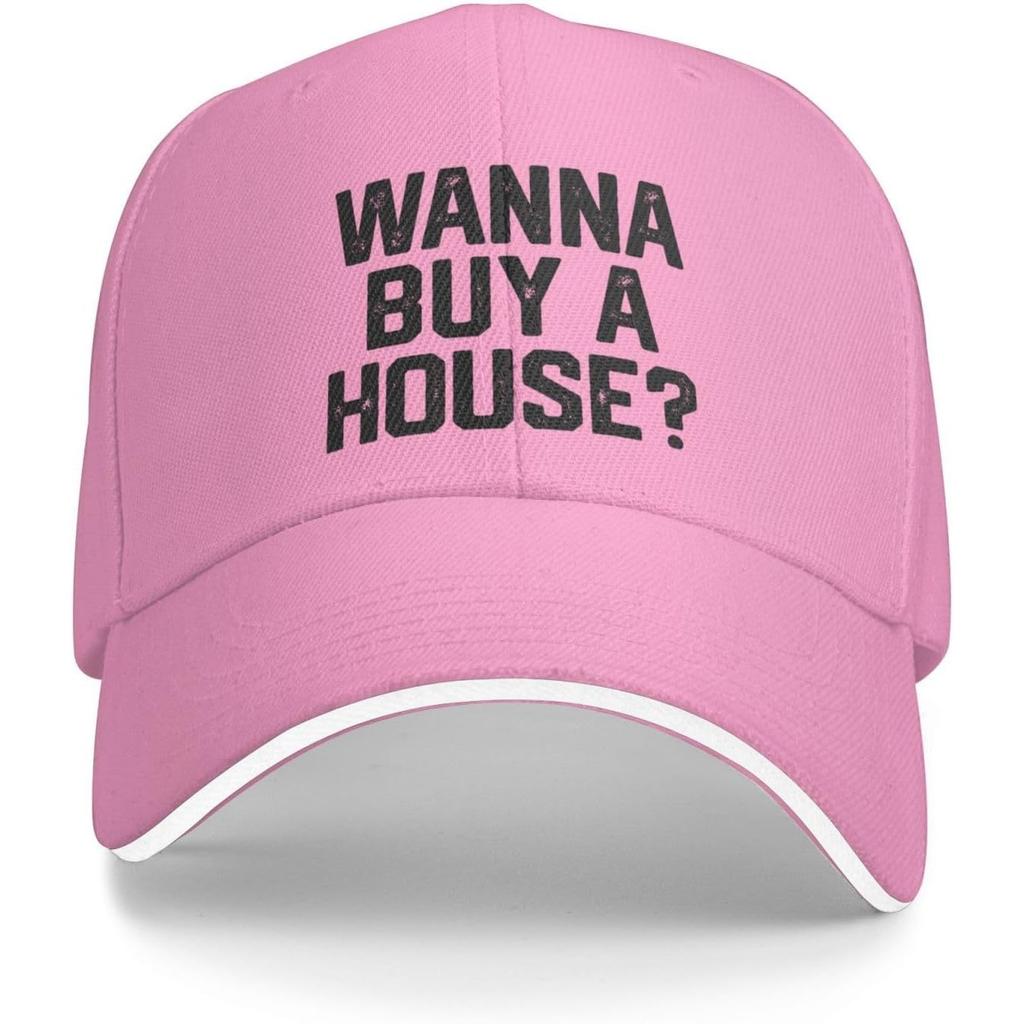 Wanna Buy A House Realtor Funny Baseball Cap Polyester Casual Sun Protection Adjustable Hat