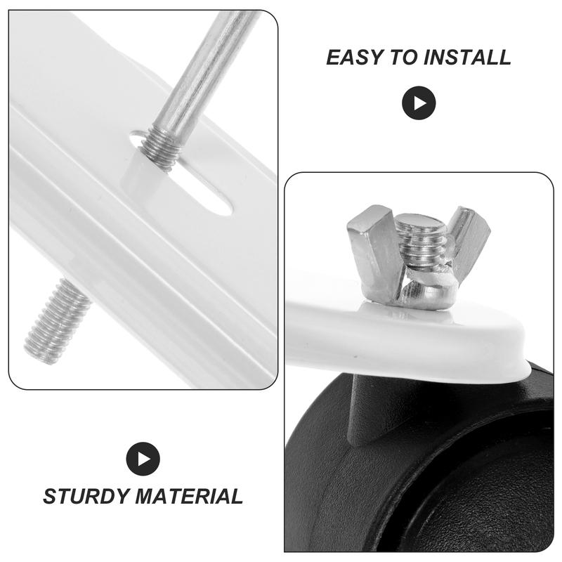 1 Pair Caster Wheels For Electric Radiators Adjustable Pulley Base For Heaters Radiator Caster Support Wheel Bracket Holder