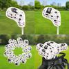 Cartoon Printed Golf Club Head Cover PU Leather Golf Club Protector  Mallet Putter