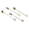 Steel Dessert Mixing Milkshake Kitchen Supplies Fruit Fork Tableware Teaspoon Coffee Spoons