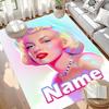 Custom Name Personalized Marilyn Monroe Print Carpet, Versatile Home Decor Rug, for Playroom, Apartment, Balcony, Entryway, Hallway Gift
