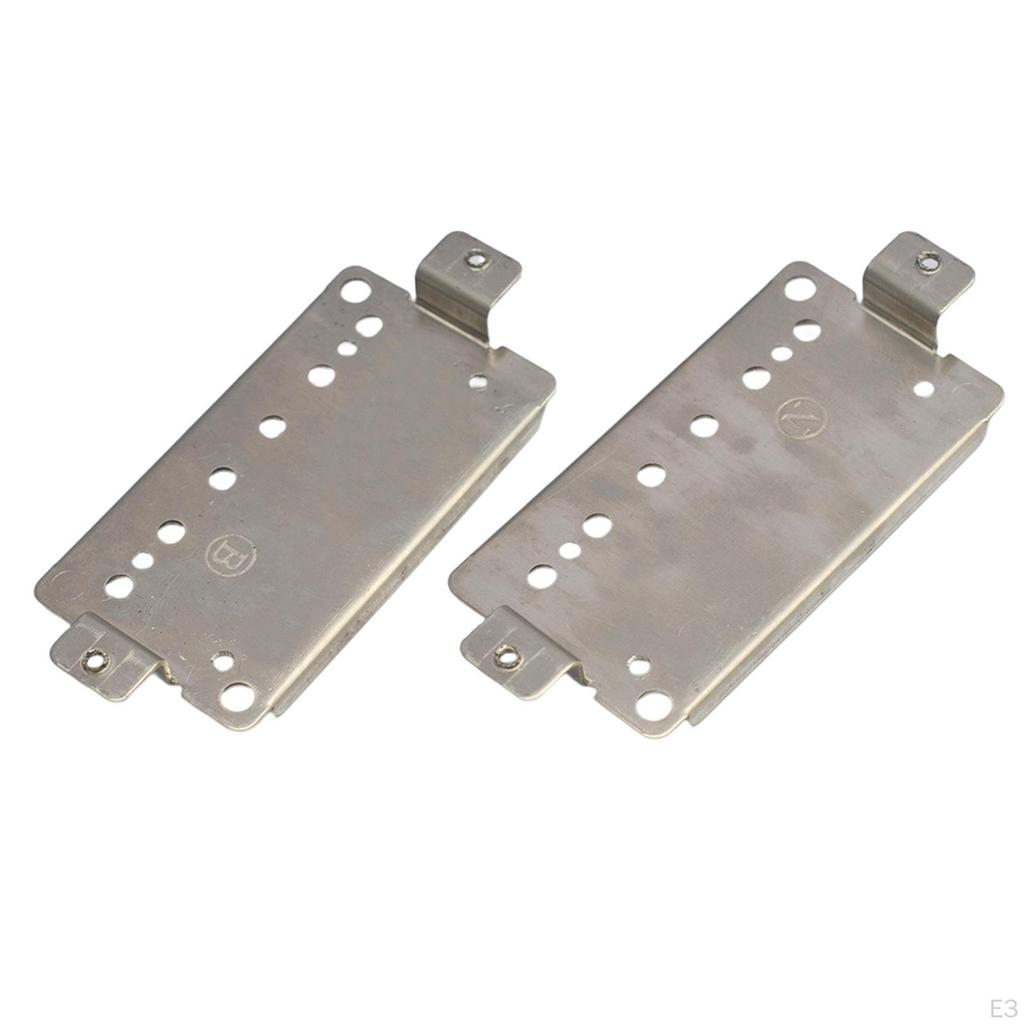 Double Coil Guitar Bridge Pickup Replacement Parts Flat Bottom Mountings Set Humbucker