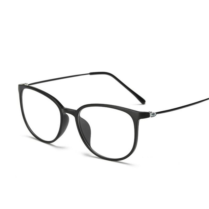 Ultraleichte TR90 Myopiebrille Retro Ovaler Rahmen für Damen Herren Dioptrien -0,5 bis -6 Kurzsichtigkeit Brillen
