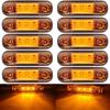 LED Side Marker Lamp 12V 24V Truck Lorry 5PCS for Warning Light 3 LED Light Oval Clearance Trailer Truck Orange Yellow
