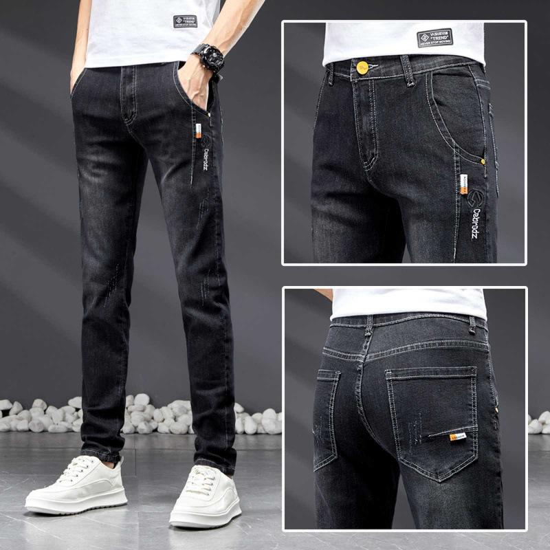 JYL New Men's Jeans Are Straight, Elastic, Narrow and Wear-resistant.
