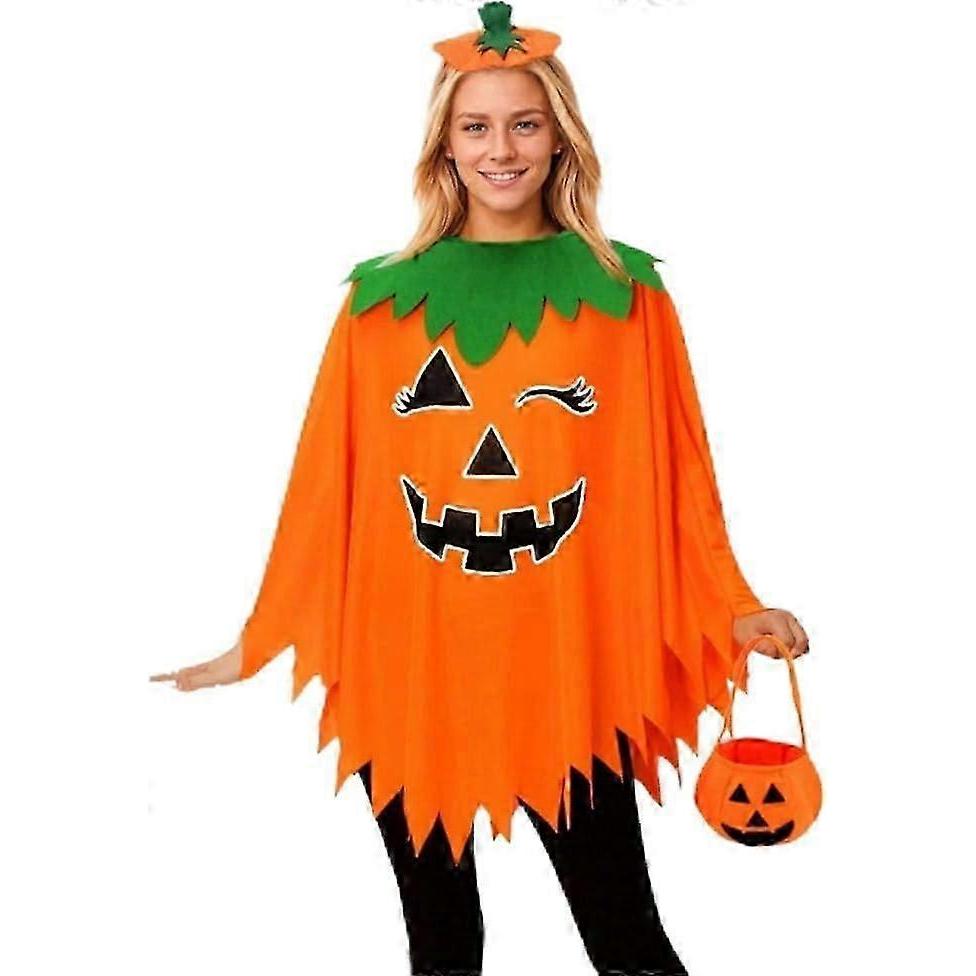 Disfraz De Halloween Para Mujer, Cosplay, Capa De Calabaza, Divertido Juego De Fiesta Con, 3 Unidades, Disfraz De Calabaza Para Carnaval