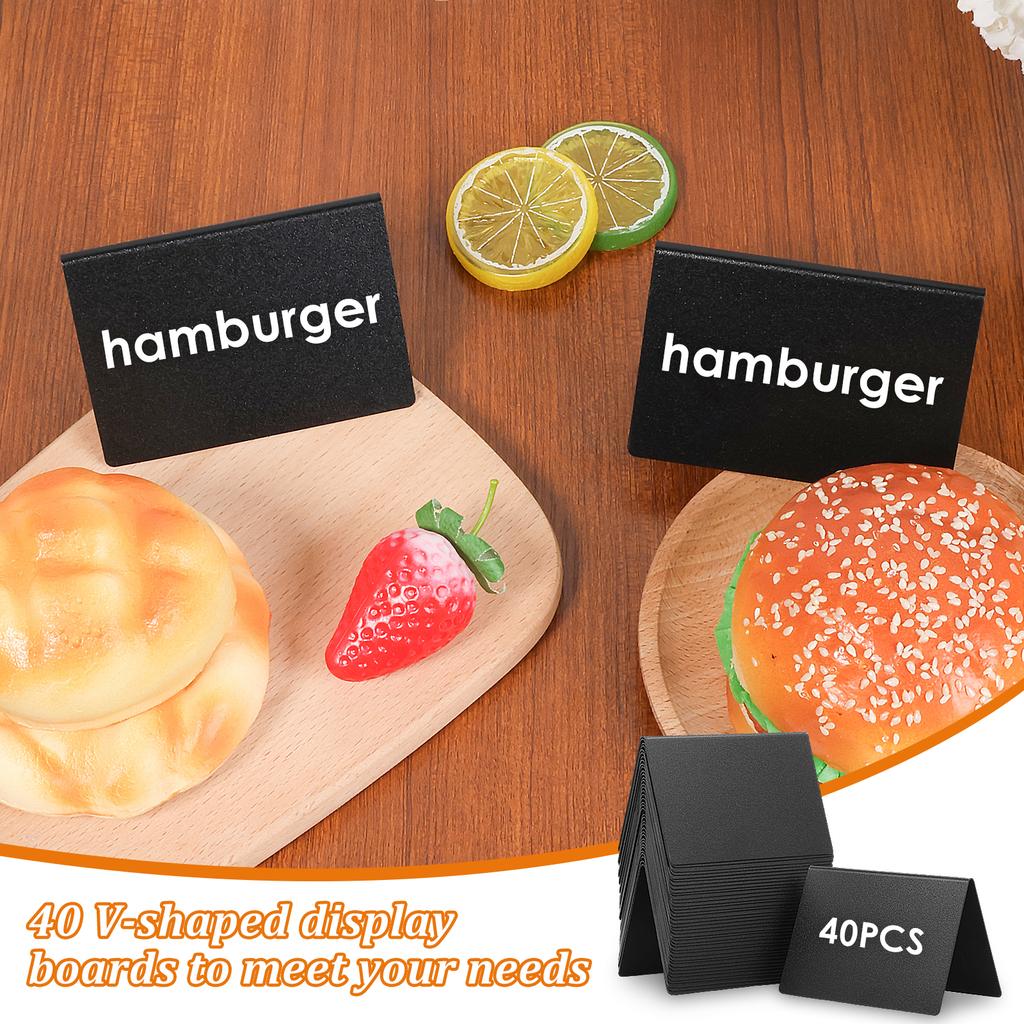 40Pcs Mini Chalkboard Signs Reusable Small Chalkboard Message Signs for Food Party Buffet Table Sign Chalkboard Wedding Supplies