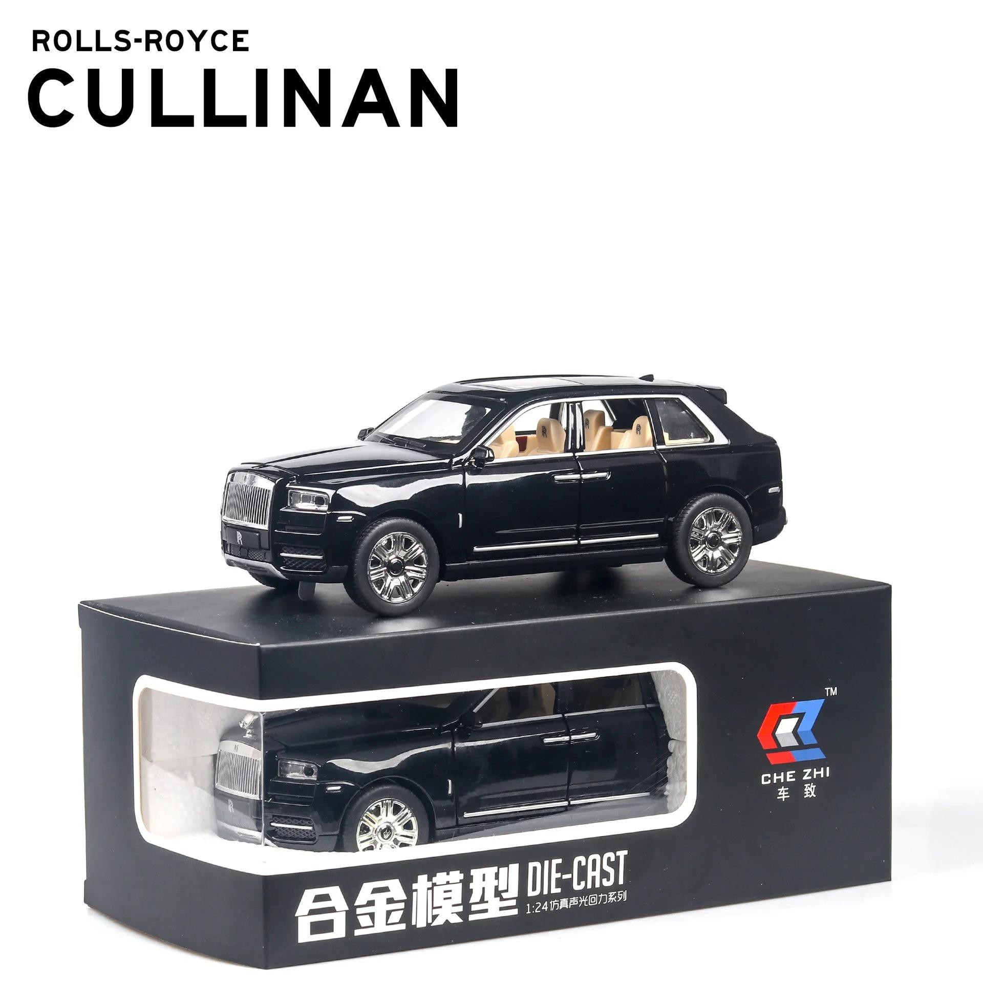 

1/24 Rolls-Royce Cullinan Модель автомобиля Металлическая модель автомобиля Литой автомобиль из сплава Детская игрушка Подарочные предметы коллекционирования Бесплатная доставка чёрный