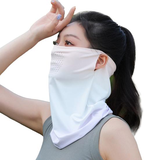 Ice Silk Sunscreen Face Sun Protection Face Guard Breathable Holes Protector Neck Clavicle