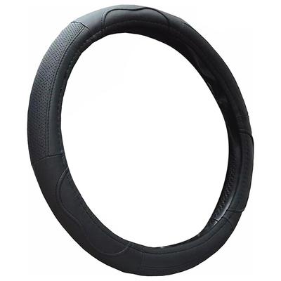ZATOOTO Auto Lenkrad Klein Echtes Mesh Gute Lenkradabdeckung, Größe, Leder, Typ, Atmungsaktiv, Griff, Abdeckung, Schwarz, LY112-B