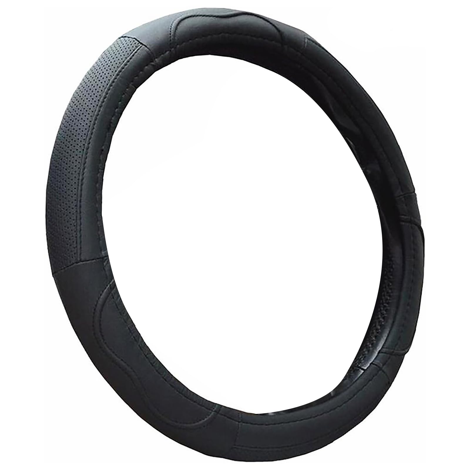 

ZATOOTO Автомобильный руль Маленький подлинный сетчатый чехол для руля, размер, кожа, тип, дышащий, захват, чехол, черный, LY112-B чёрный