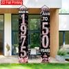Set of 2 Door Banner 50th Birthday Rose Gold Black Pink Glitter 12x70.8in Polyester