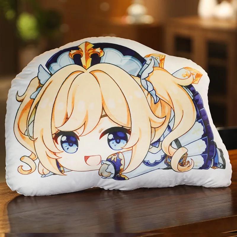 Genshin Impact Plush Pillow Anime Plushie Sofa Cushion Paimon Amber Lumine Keqing Klee Barbara Cartoon Stuffed Toy Birthday Gift