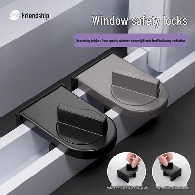 Aluminum Alloy Sliding Window Latch - Child Safety Lock & Window Limiter