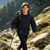 Men's Lightweight Sun Protection Jacket Breathable Outdoor Skin Coat with Hood Full Zip Front and Multiple Pockets for Sports and Casual Wear