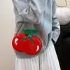 Women's Funny Cherry Shape Shoulder Crossbody Bag Cute Personalized Chain Design Small Purse and Handbag AVE