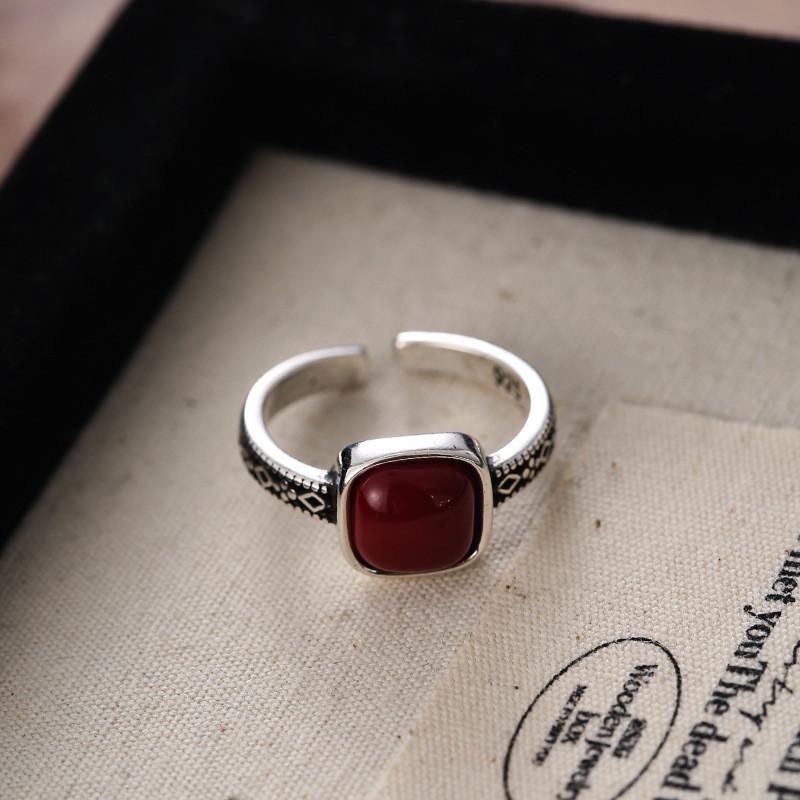 Geometric Open Adjustable Copper Ring For Women Trendy Retro Design Perfect For Daily Wear