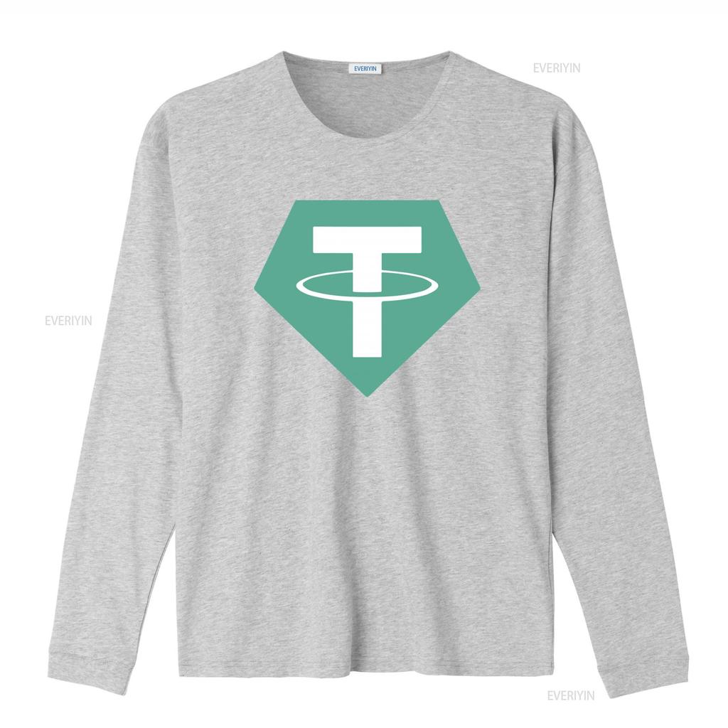 Usdt Tether Small Logo Cryptocurrency Bitcoin Crypto Coin Softstyle T Shirt vintage Washed Stretched streetwear