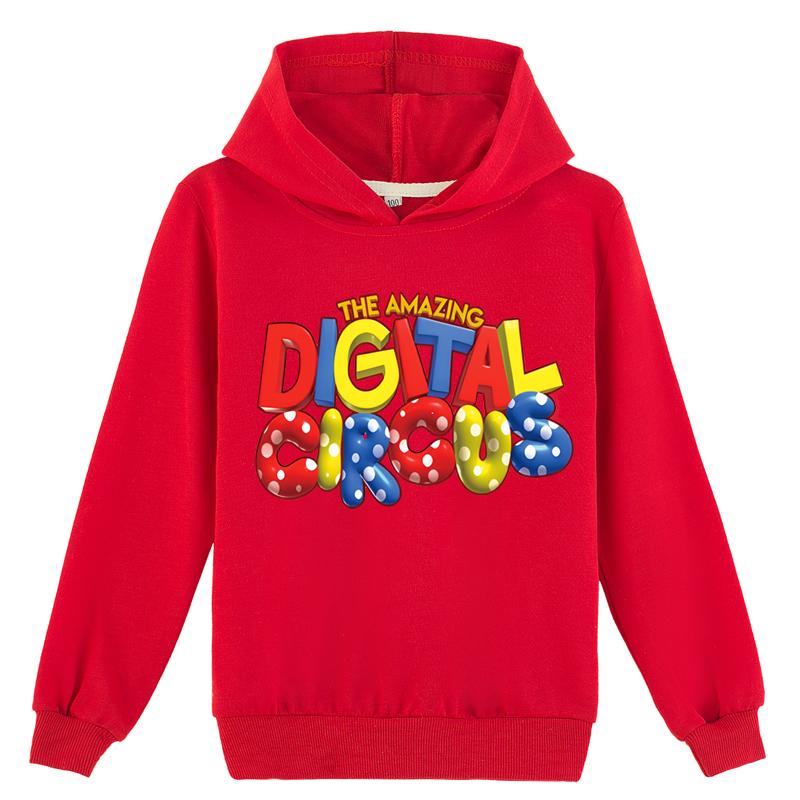 Dětská 3D mikina s kapucí ÚŽASNÝ DIGITÁLNÍ CIRKUSOVÝ pulovr Dětský svetr