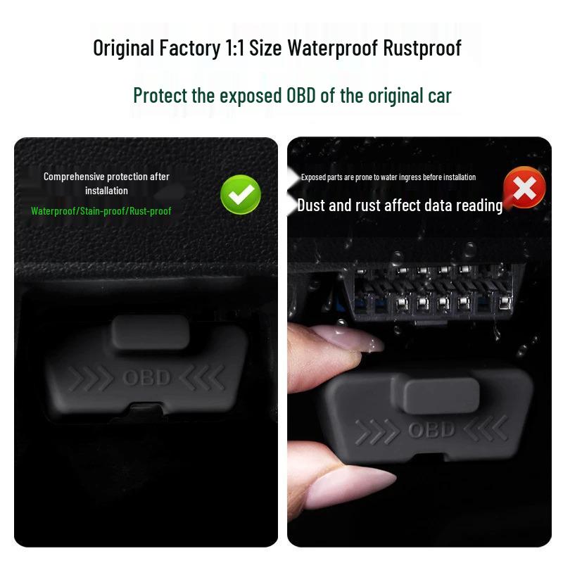 Car OBD Interface Protective Cover - Diagnostic Dust Cover for Interior Modification.