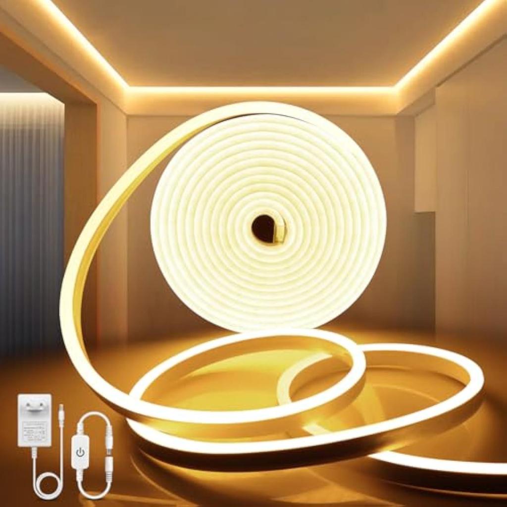 Touch Dimmer LED Neon Light 12V RGB Flexible Ribbon Diode Tape Waterproof For Bedroom Decor Wall Lanp Cabinet Kitchen Night Lighting Led Strip Light