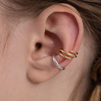 (925 Silver) Slick Loop Ear Cuff EC3192