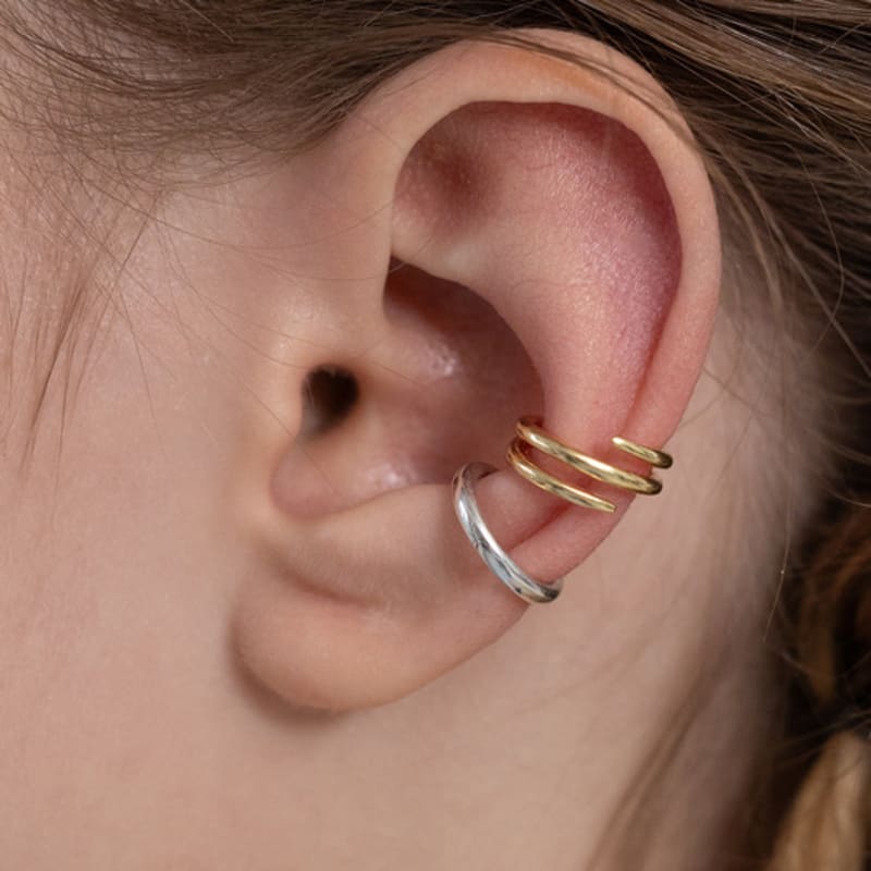 

TATIANA (925 Silver) Slick Loop Ear Cuff EC3192 Gold Plated