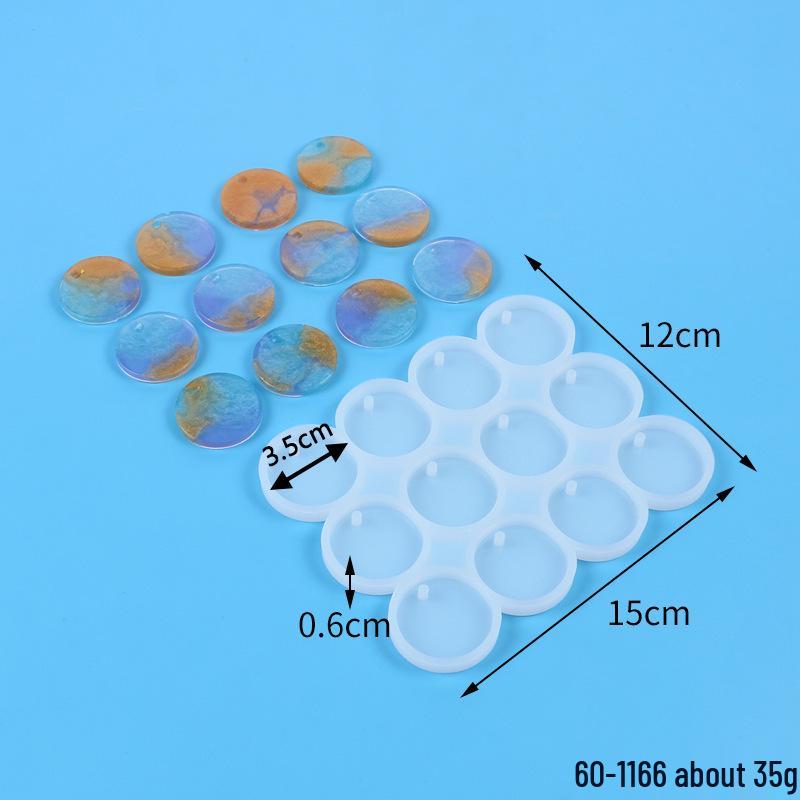 DIY Geometric Silicone Mold for Round, Oval, and Earring Pendants