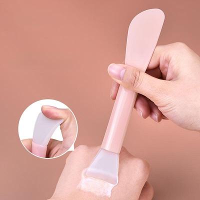 Pinceaux pour masque facial en silicone rose, brosse à film de boue à double usage, tête souple pour film de bricolage avec grattoirs, outils de beauté à réglage intégré, nouveau