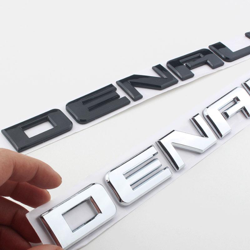AABHB1 DENALI Logo Autoaufkleber für Chevrolet GMC DENALI sierra 2500 3500HD Autoaufkleber Umbau Seitenkotflügel Tür Kofferraum Aufkleber Zubehör