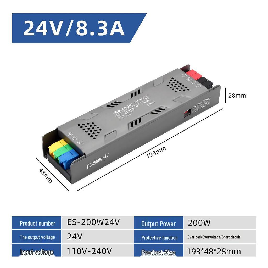 Indoor Linear LED Lights Dial Dimming Transformer 24V 60W-400W Power Supply