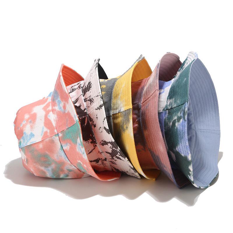 ins new tie-dye bucket hat men's and women's fashion trend double-sided basin hat spring and summer outdoor casual sun hat
