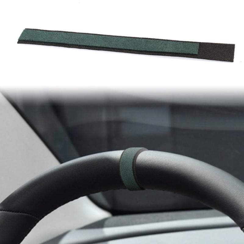 For Tesla Model 3/Y Steering Wheel Center Mark Soft Suede Car Interior Sticker, Personalized and Universal