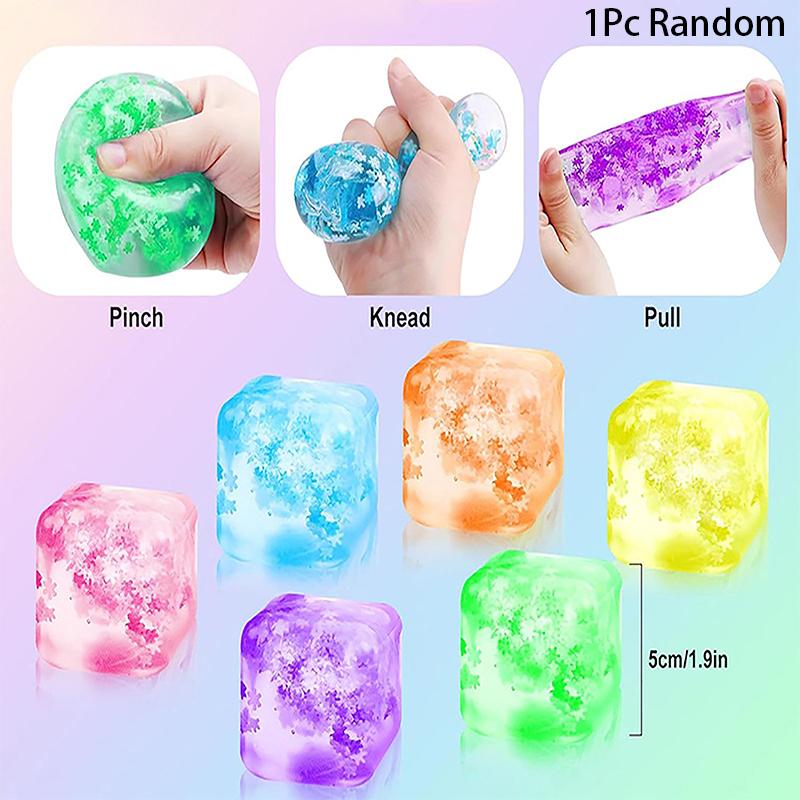 

Мальтоза Имитация Ледяного Блока Медленный Отскок Полярный Свет Сжимаемый Блок Декомпрессионная Игрушка as the picture